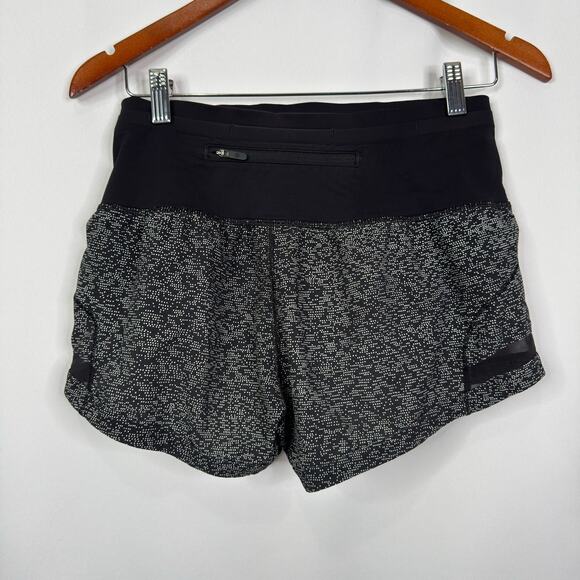 Lululemon Pace Perfect Short 3" Soundwave White Black Size 4 - Picture 11 of 12